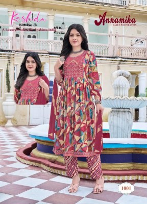 Annamika vol 1 by Kashida heavy foil printed fancy readymade suit catalogue readymade suit catalogs