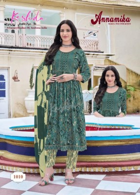 Annamika vol 1 by Kashida heavy foil printed fancy readymade suit catalogue readymade suit catalogs