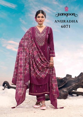 Anuradha by Rangoon Airjet Rayon With Heavy Work readymade suit catalogue  in amaviexpo readymade suit catalogs