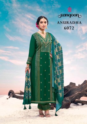 Anuradha by Rangoon Airjet Rayon With Heavy Work readymade suit catalogue  in amaviexpo readymade suit catalogs