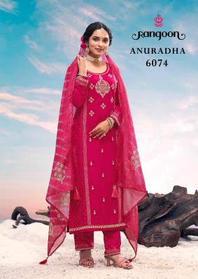 Anuradha by Rangoon Airjet Rayon With Heavy Work readymade suit catalogue  in amaviexpo readymade suit catalogs