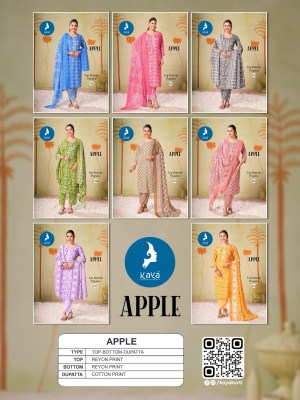 Apple by Kaya Super Quality Cotton printed kurti pant with dupatta collection in affordable rate  readymade suit catalogs