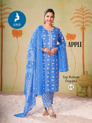 Apple by Kaya Super Quality Cotton printed kurti pant with dupatta collection in affordable rate  readymade suit catalogs