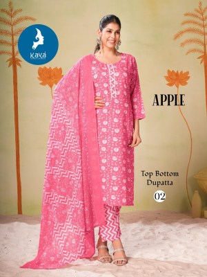 Apple by Kaya Super Quality Cotton printed kurti pant with dupatta collection in affordable rate  readymade suit catalogs