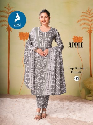Apple by Kaya Super Quality Cotton printed kurti pant with dupatta collection in affordable rate  readymade suit catalogs