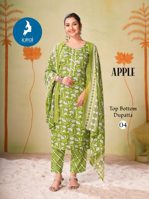 Apple by Kaya Super Quality Cotton printed kurti pant with dupatta collection in affordable rate  readymade suit catalogs