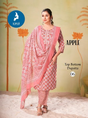 Apple by Kaya Super Quality Cotton printed kurti pant with dupatta collection in affordable rate  readymade suit catalogs