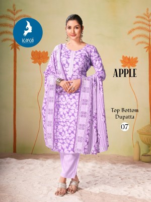 Apple by Kaya Super Quality Cotton printed kurti pant with dupatta collection in affordable rate  readymade suit catalogs