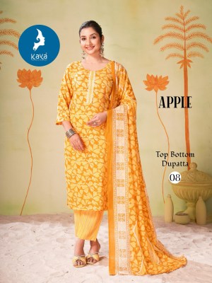 Apple by Kaya Super Quality Cotton printed kurti pant with dupatta collection in affordable rate  readymade suit catalogs