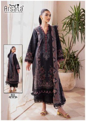 Arsala Amira Luxury Volume 8  Unstitched Cotton Dress Material Pure Heavy Lawn Top And Bottom  Pure Cotton Dupatta Wholesale dress material catalogs