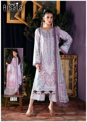 Arsala Fashion Amara Vol. 4 Heavy Lawn Cotton Kurta Pant Dupatta Set kurti pant with dupatta Catalogs