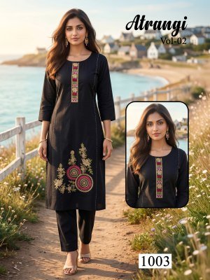 Atrangi Vol 2 Natural Dhabu Cotton Designer Kurti Pant Set kurtis catalogs