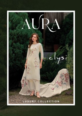 Aura by Clysi Cambric cotton khatli work readymade suit collection Amavi