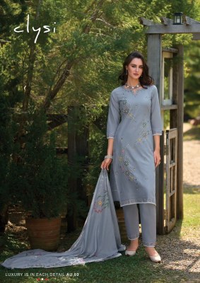 Aura by Clysi Cambric cotton khatli work readymade suit collection readymade suit catalogs