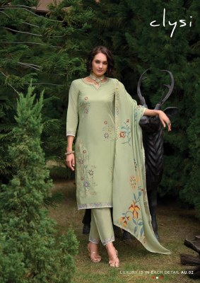 Aura by Clysi Cambric cotton khatli work readymade suit collection readymade suit catalogs