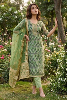 Aurraa Designer Roohaa Vol-28 Organza Banarasi Suit Set readymade suit catalogs