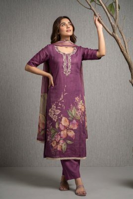 Aurraa Designer Roohaa Vol-29 Pure Cotton Lilan Simmar Suit Set readymade suit catalogs