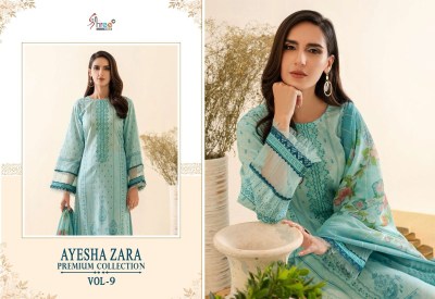 Ayesha by zara premium collection vol 9 pure cotton printed exclusive embroidered pakistani suit catalogue at wholesale price pakistani suit catalogs