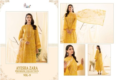 Ayesha by zara premium collection vol 9 pure cotton printed exclusive embroidered pakistani suit catalogue at wholesale price pakistani suit catalogs