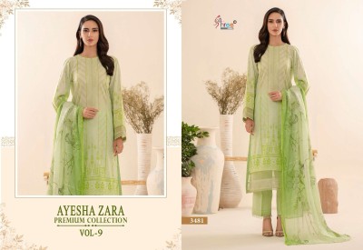 Ayesha by zara premium collection vol 9 pure cotton printed exclusive embroidered pakistani suit catalogue at wholesale price pakistani suit catalogs