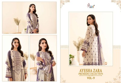 Ayesha by zara premium collection vol 9 pure cotton printed exclusive embroidered pakistani suit catalogue at wholesale price pakistani suit catalogs