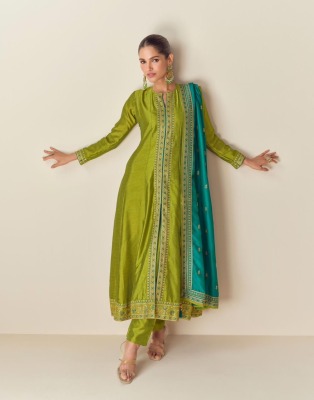 Azara by Aashirwad creation Premium Silk Free size Anarkali suit wholesale rate readymade suit catalogs