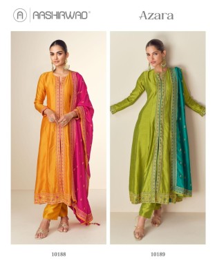 Azara by Aashirwad creation Premium Silk Free size Anarkali suit wholesale rate readymade suit catalogs