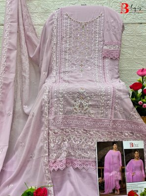 B 115 A to D Fox Georgette Biliqs brand Pakistani suit catalogue Amavi