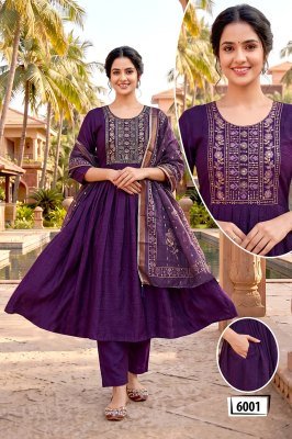 BANDHAN Vertigan Silk Heavy Embroidery Designer Kurti Pant Dupatta 3-Piece Set kurti pant with dupatta Catalogs