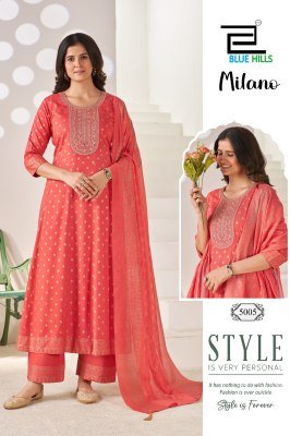 BLUE HILLS MILANO 3-Piece Rayon Suit with Dupatta kurti pant with dupatta Catalogs