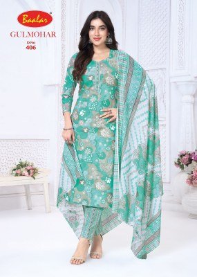 Baalar Gulmohar Vol. 4 Heavy Lawn Cotton Kurti Pant with Dupatta kurti pant with dupatta Catalogs