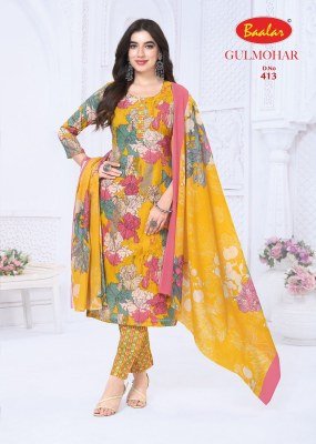 Baalar Gulmohar Vol. 4 Heavy Lawn Cotton Kurti Pant with Dupatta kurti pant with dupatta Catalogs