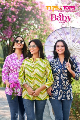 Baby vol 03 by Tips tops heavy reyon printed fancy short tops catalogue at low rate Tips and tops
