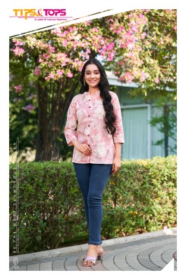 Baby vol 03 by Tips tops heavy reyon printed fancy short tops catalogue at low rate western wear catalogs