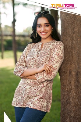 Baby vol 03 by Tips tops heavy reyon printed fancy short tops catalogue at low rate western wear catalogs