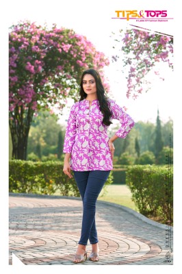 Baby vol 03 by Tips tops heavy reyon printed fancy short tops catalogue at low rate western wear catalogs