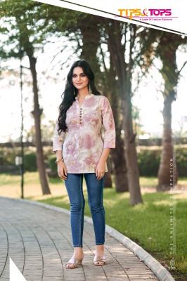 Baby vol 03 by Tips tops heavy reyon printed fancy short tops catalogue at low rate western wear catalogs