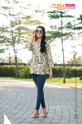 Baby vol 03 by Tips tops heavy reyon printed fancy short tops catalogue at low rate western wear catalogs