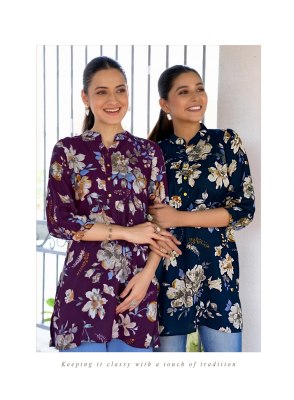 Baby vol 2 by Passion Tree Heavy Reyon Fabric Fancy Tunic top catalogue at affordable rate western wear catalogs