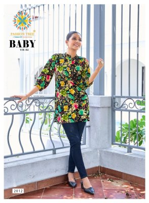 Baby vol 2 by Passion Tree Heavy Reyon Fabric Fancy Tunic top catalogue at affordable rate western wear catalogs