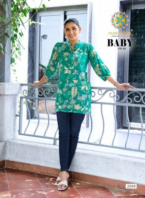 Baby vol 2 by Passion Tree Heavy Reyon Fabric Fancy Tunic top catalogue at affordable rate western wear catalogs