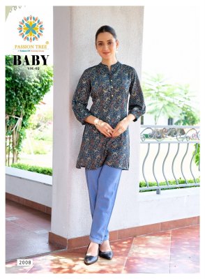 Baby vol 2 by Passion Tree Heavy Reyon Fabric Fancy Tunic top catalogue at affordable rate western wear catalogs