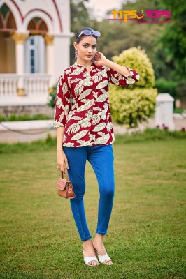 Baby vol 7 by Tips and tops Heavy Reyon Printed western top collection with low rate western wear catalogs