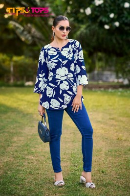 Baby vol 7 by Tips and tops Heavy Reyon Printed western top collection with low rate western wear catalogs