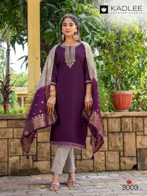 Bahaar by Kadlee pure muslin thread work kurti pant and dupatta catalogue at affordable rate readymade suit catalogs