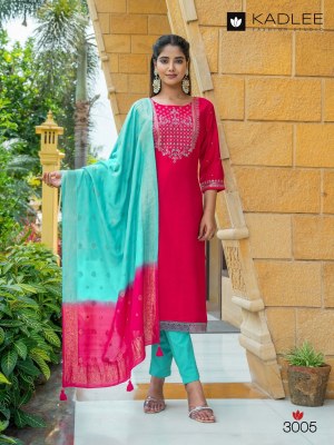 Bahaar by Kadlee pure muslin thread work kurti pant and dupatta catalogue at affordable rate readymade suit catalogs