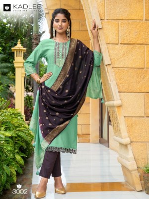 Bahaar by Kadlee pure muslin thread work kurti pant and dupatta catalogue at affordable rate readymade suit catalogs