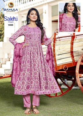 Bahula by Sakhi Nayra Vol 1 present Pure Cotton With Nayra Stitched Pattern readymade suit catalogue at wholesale price readymade suit catalogs