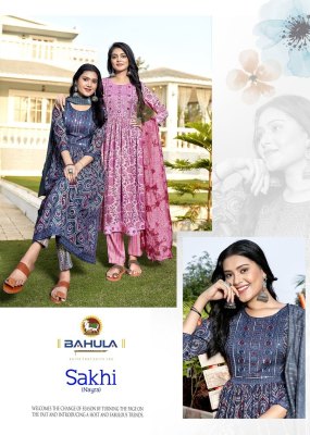 Bahula by Sakhi Nayra Vol 1 present Pure Cotton With Nayra Stitched Pattern readymade suit catalogue at wholesale price readymade suit catalogs
