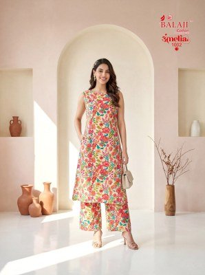 Balaji Amelia Vol. 1 Pure Cotton Printed Sleeveless Long Co-Ord Set co ord set catalogs